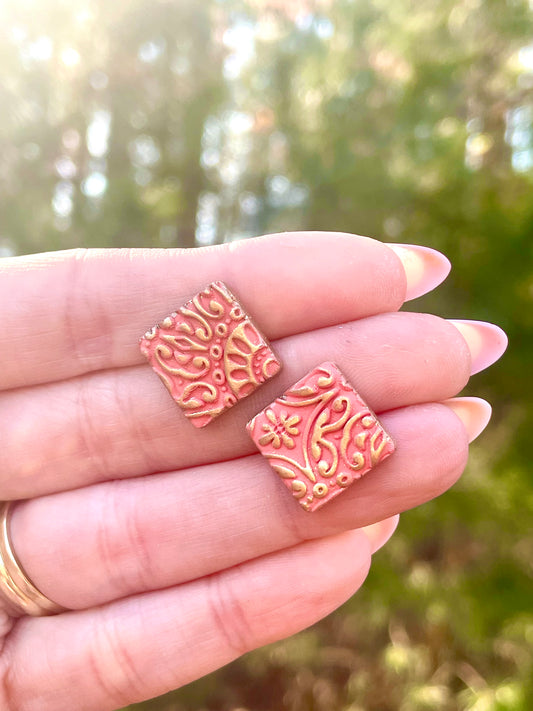 The Karena  | Stud Earrings | Earrings | Polymer Clay Earrings | Soft Bloom