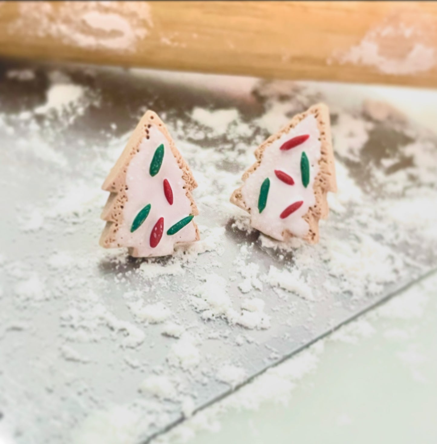 Christmas Tree Sugar Cookie’s | Stud Earrings | Earrings | Polymer Clay Earrings | Christmas