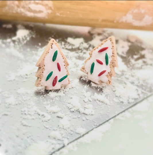 Christmas Tree Sugar Cookie’s | Stud Earrings | Earrings | Polymer Clay Earrings | Christmas