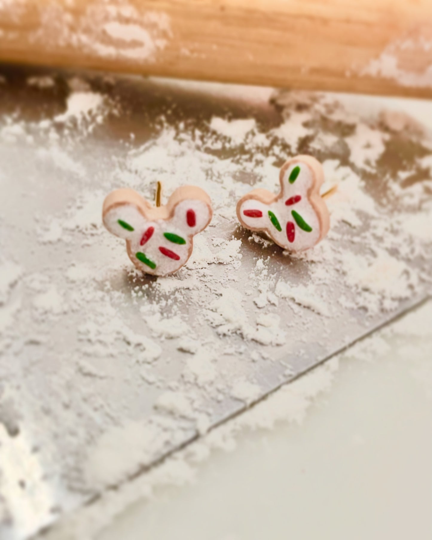Mickeys Sugar Cookie | Stud Earrings | Earrings | Polymer Clay Earrings | Christmas