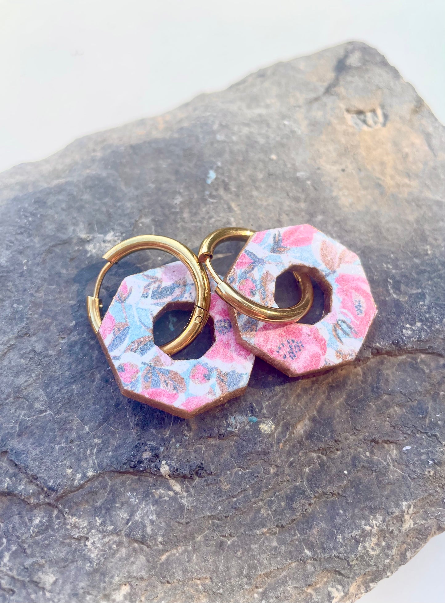 The Elynn | Hoop Earrings | Earrings | Polymer Clay Earrings | Soft Bloom