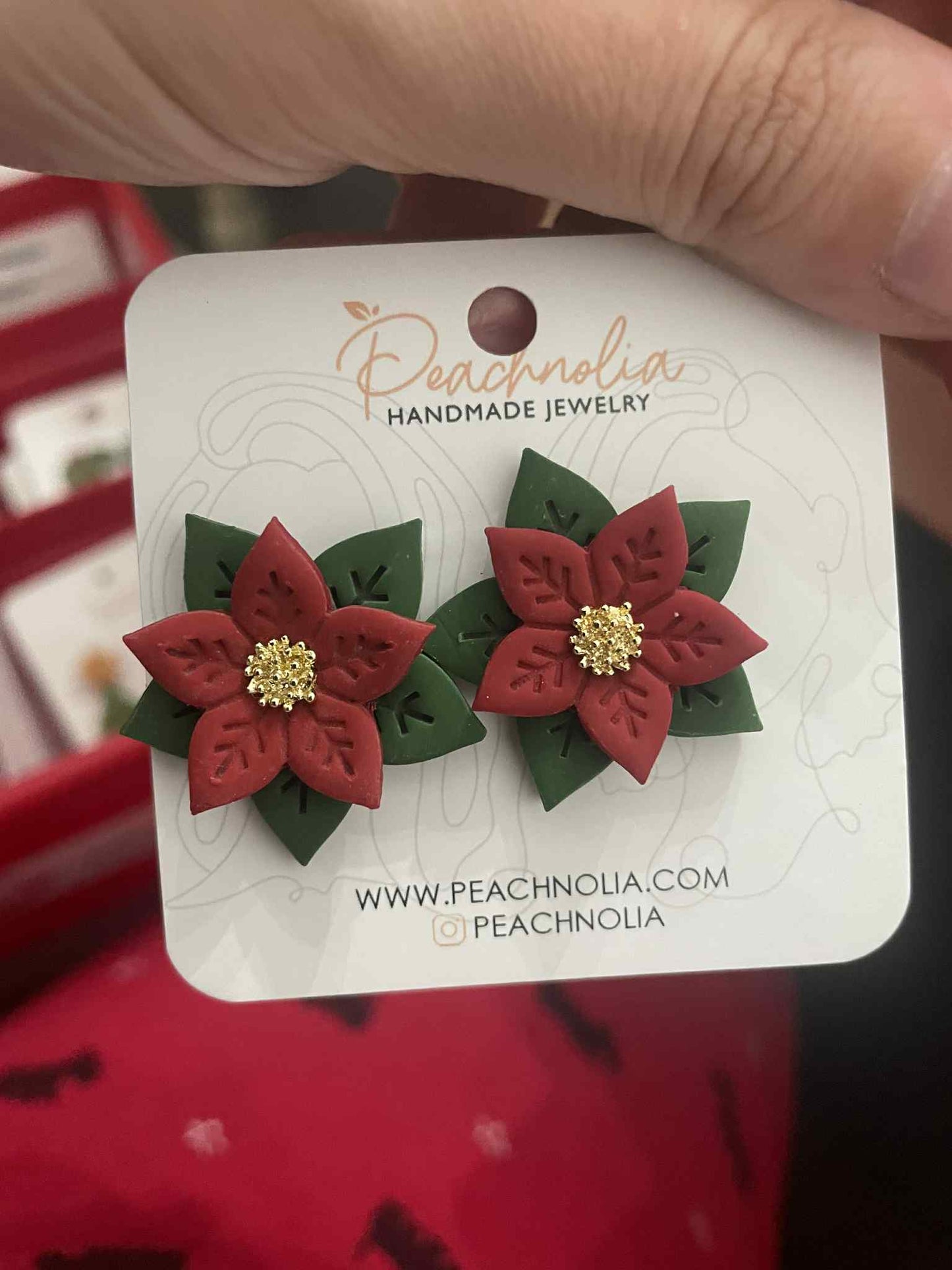 The Calista | Stud Earrings | Polymer Clay Earrings | Christmas