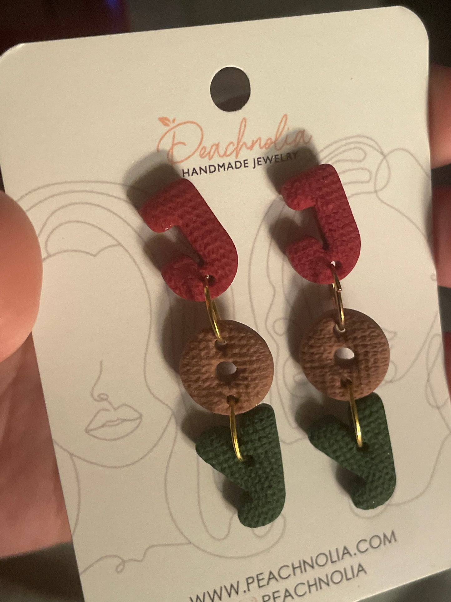 The Evelina | Dangle Earrings | Polymer Clay Earrings | Christmas