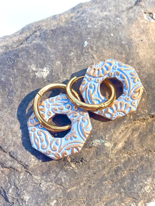 The Elynn | Hoop Earrings | Earrings | Polymer Clay Earrings | Soft Bloom