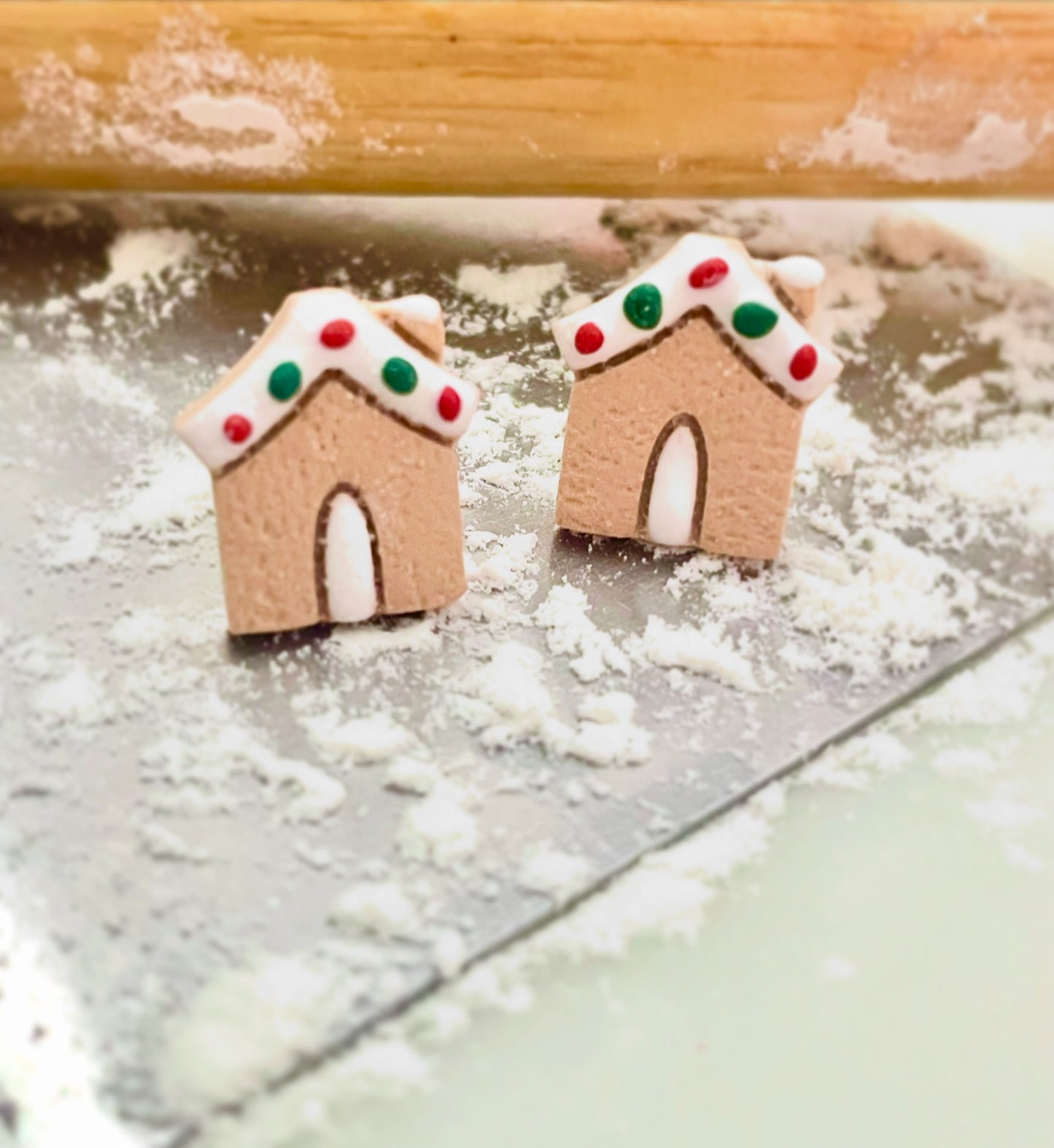 Gingerbread House | Stud Earrings | Earrings | Polymer Clay Earrings | Christmas