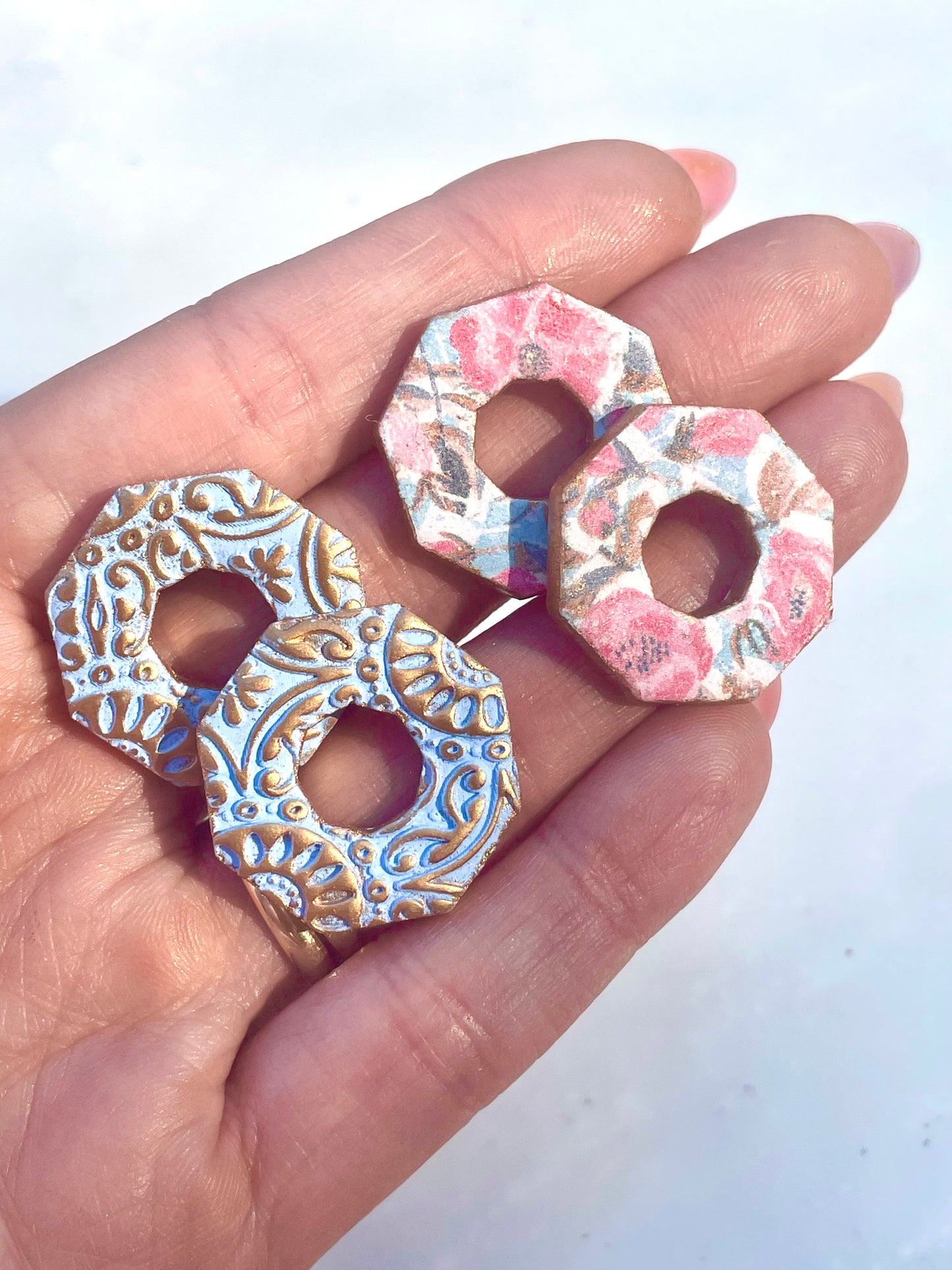 The Elynn | Hoop Earrings | Earrings | Polymer Clay Earrings | Soft Bloom