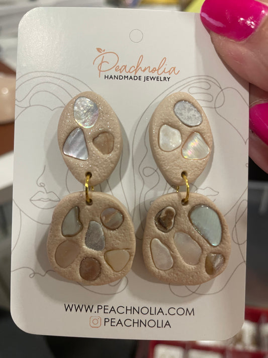 The Briony | Dangle Earrings | Seastone Serenity | Polymer Clay Earrings | Gift for Her