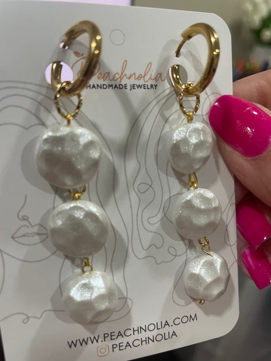 The Rhiannon | Hoop Earrings | Seastone Serenity | Polymer Clay Earrings | Gift for Her