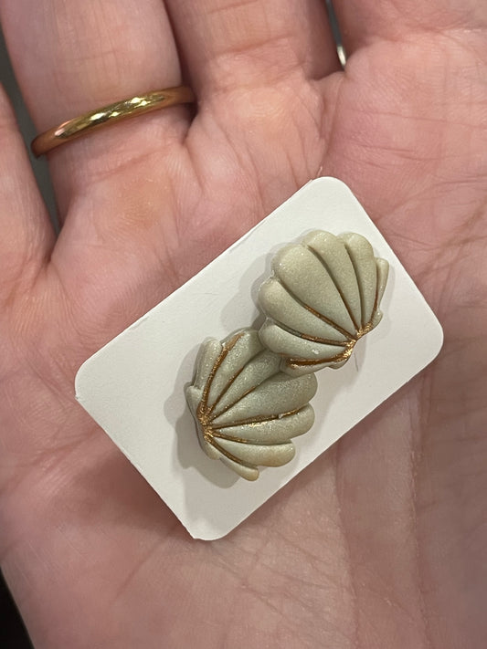 The Yara | Stud Earrings | Seastone Serenity | Polymer Clay Earrings | Gift for Her