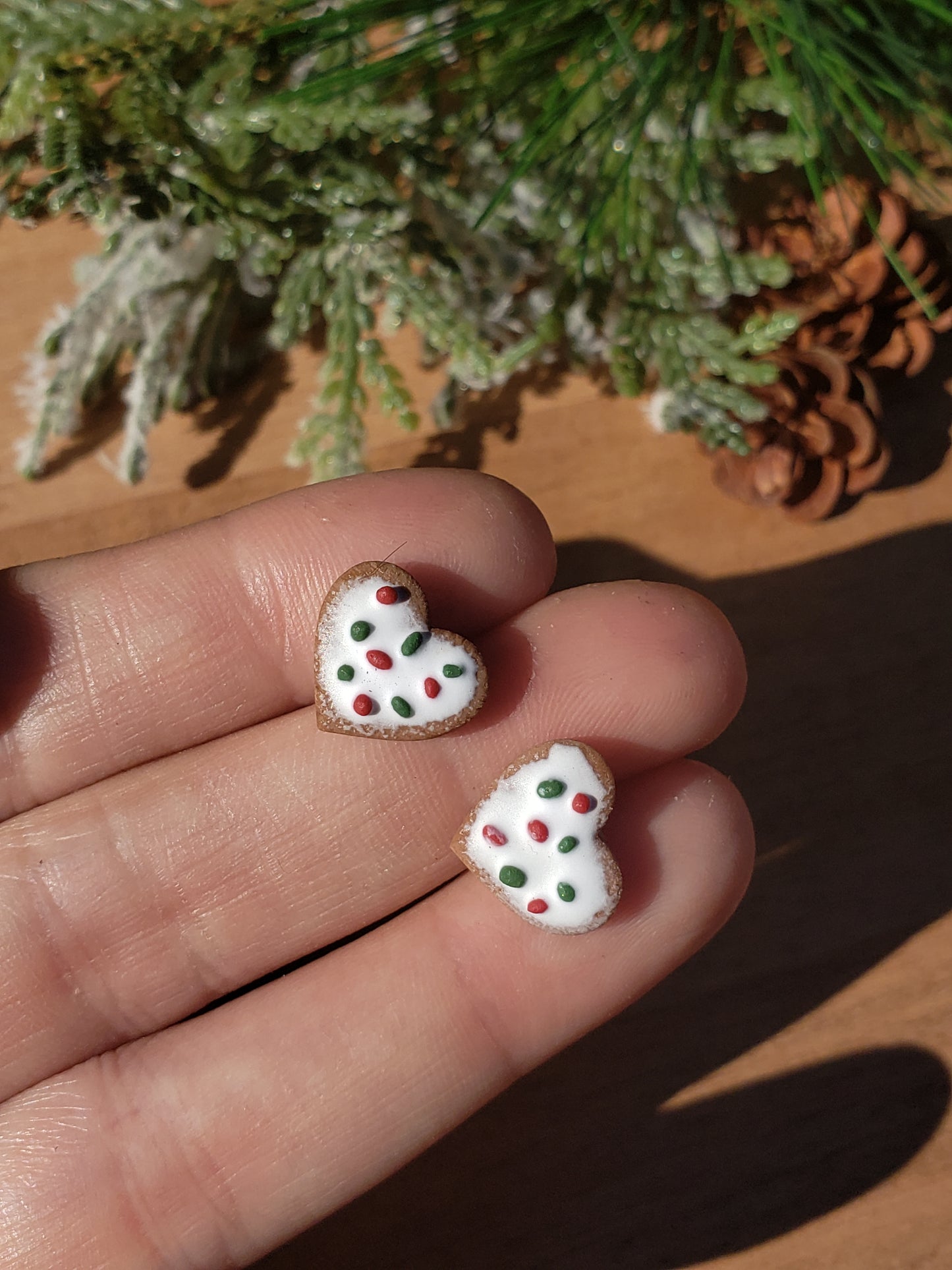 The Rowena | Tiny Apricot | Earrings | Polymer Clay Earrings | Christmas