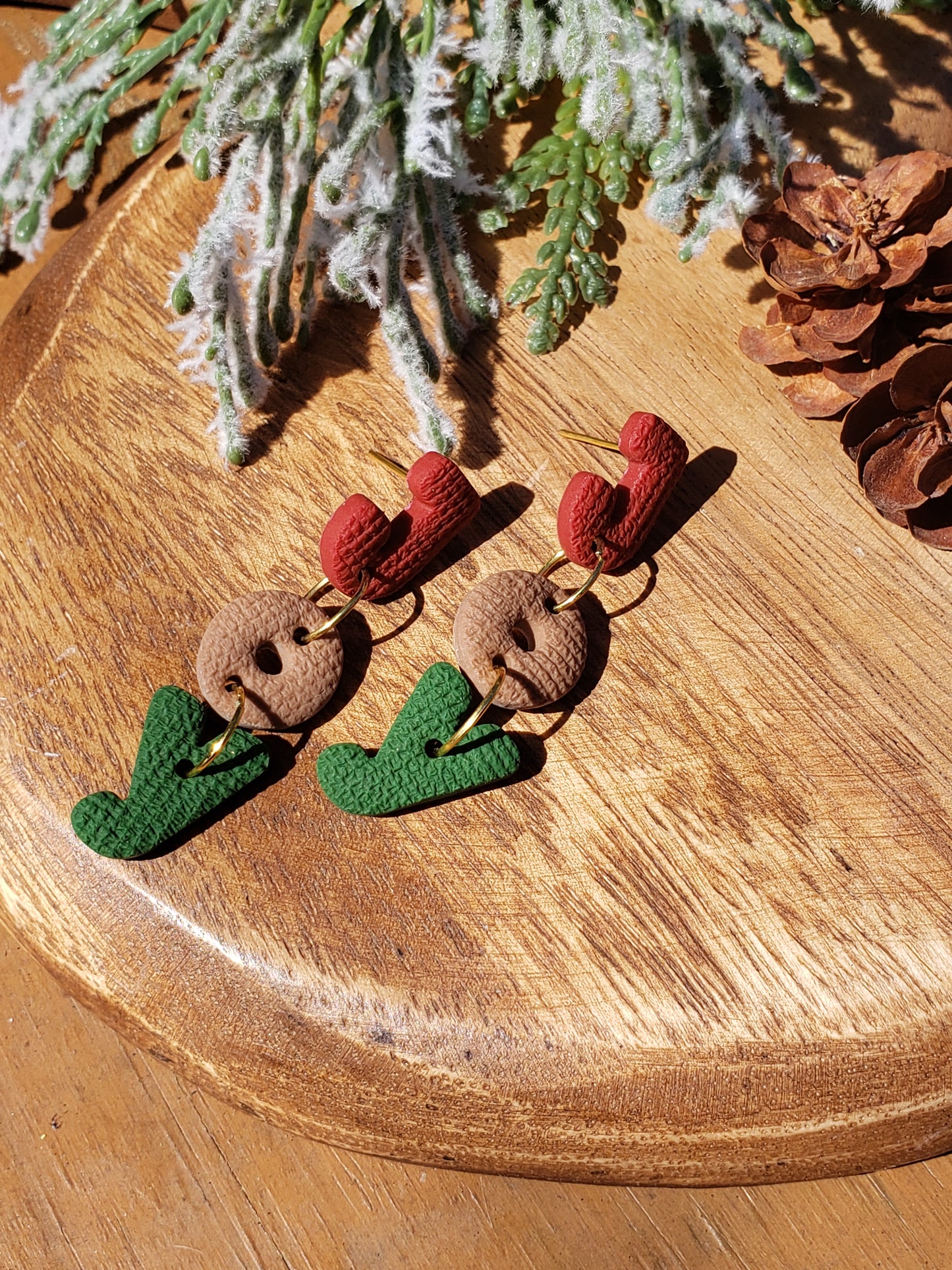 The Evelina | Dangle Earrings | Polymer Clay Earrings | Christmas