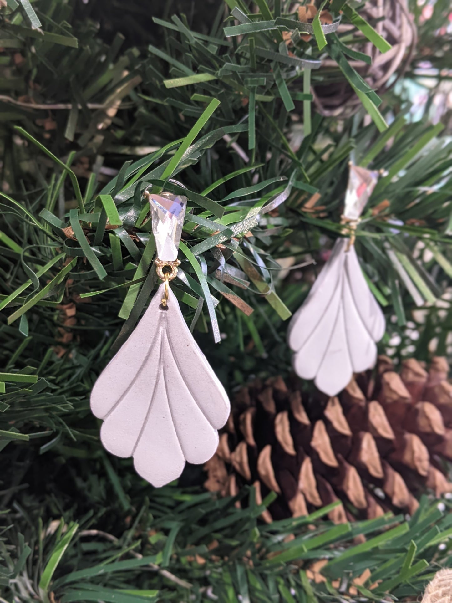 The Christal | Dangle Earrings | Earrings | Polymer Clay Earrings | Christmas