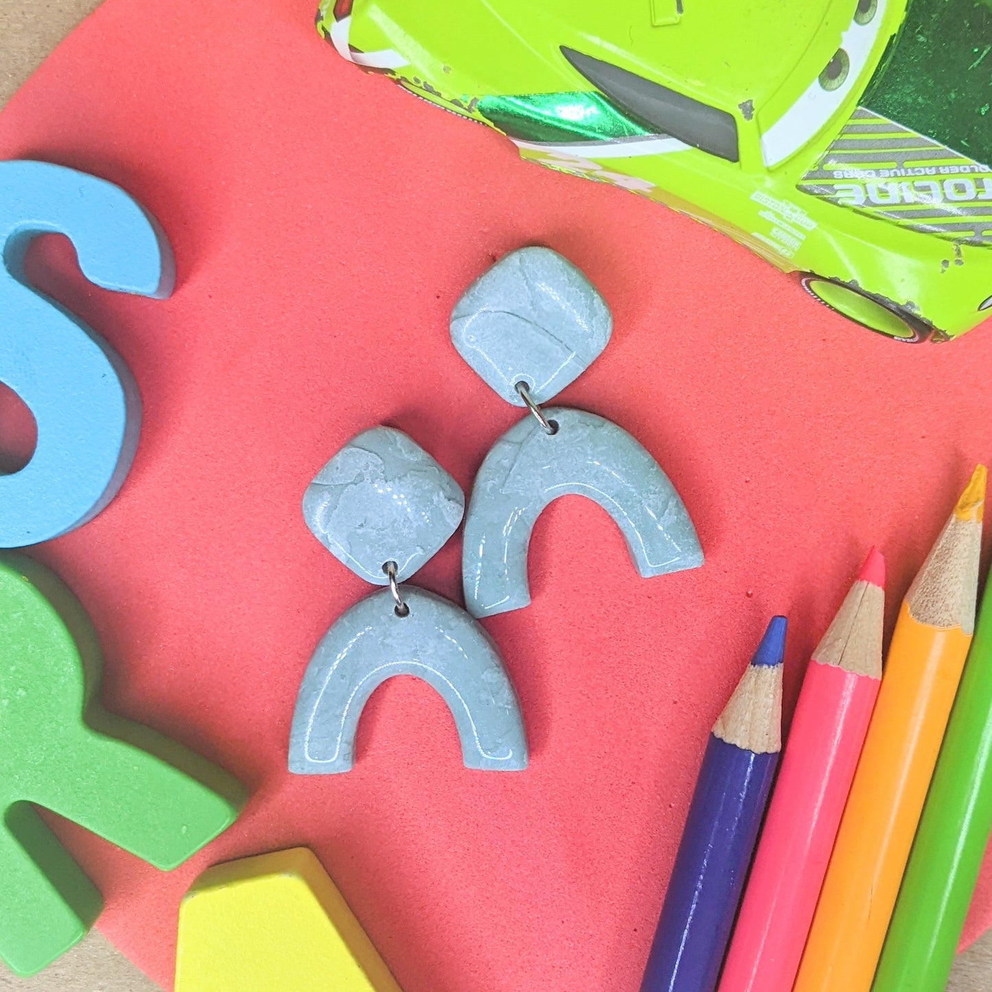 The Play Date | Boys Play | Dangle Earrings | Earrings | Polymer Clay Earrings | Gift to Her
