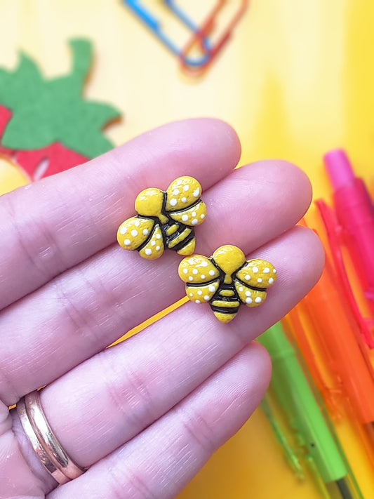 Bee | Stud Earrings | Earrings | Polymer Clay Earrings | Gift for Her