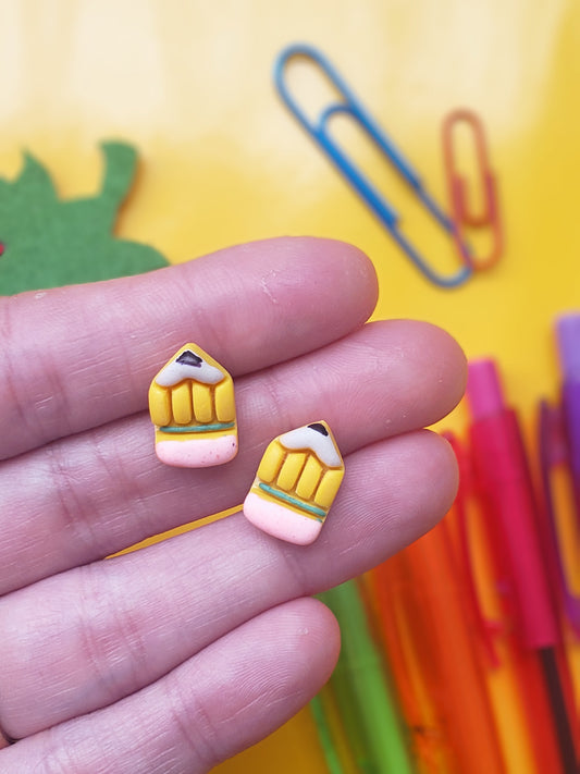 Pencil | Stud Earrings | Earrings | Polymer Clay Earrings | Gift for Her