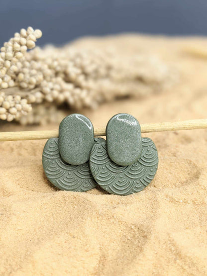 The Olivine Sand | Stud Earrings | Earrings | Polymer Clay Earrings | Gift to Her