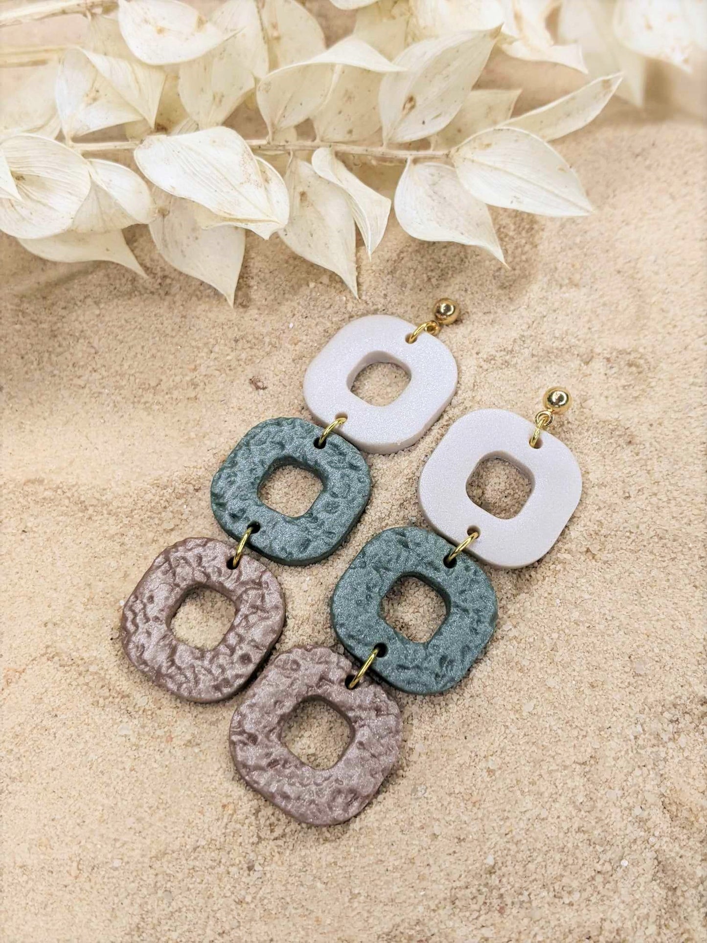 The Glass Sand | Dangle Earrings | Earrings | Polymer Clay Earrings | Gift to Her