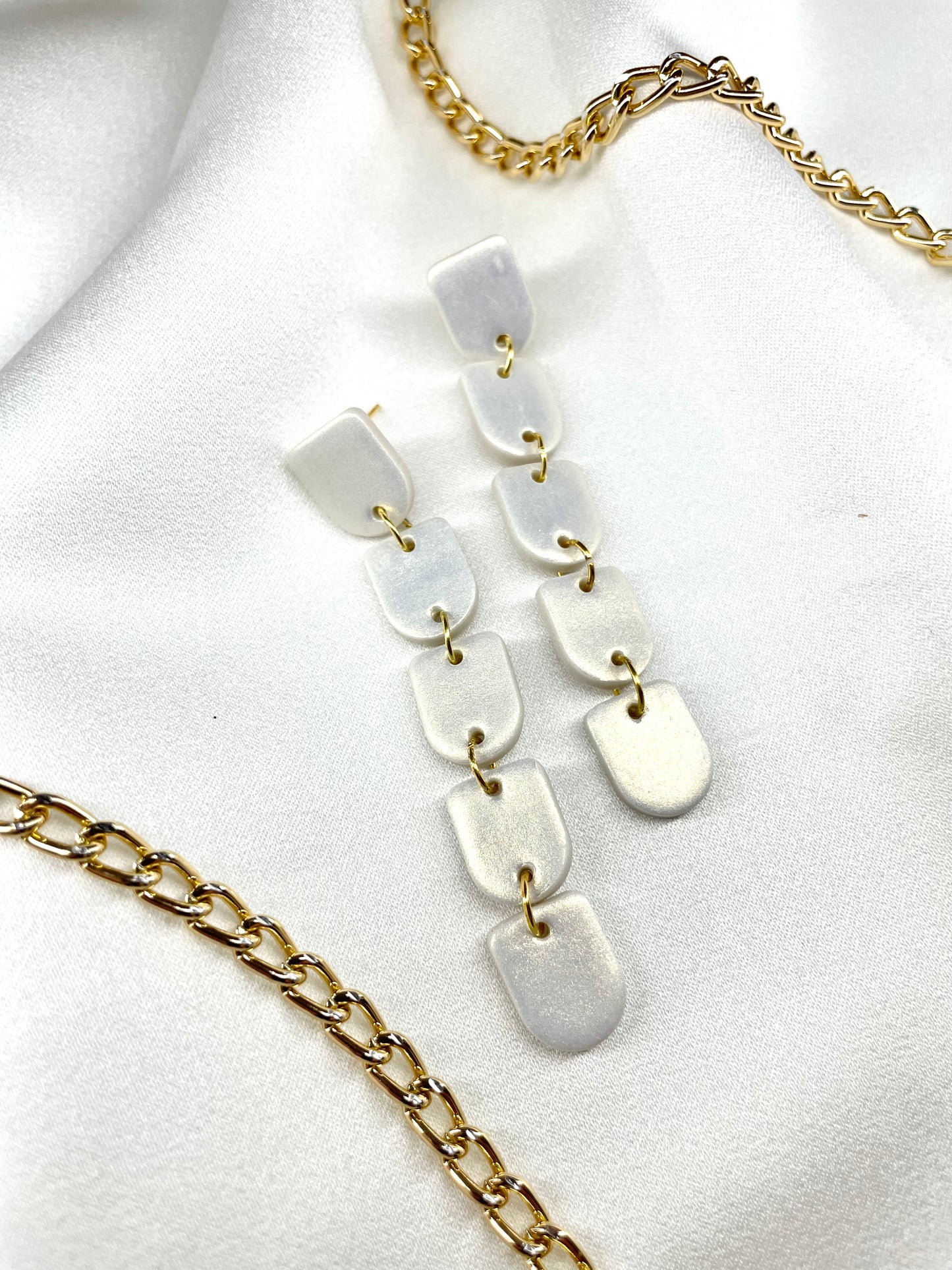 The Pentavia | Dangle Earrings | True Contrast | Polymer Clay Earrings | Gift to Her