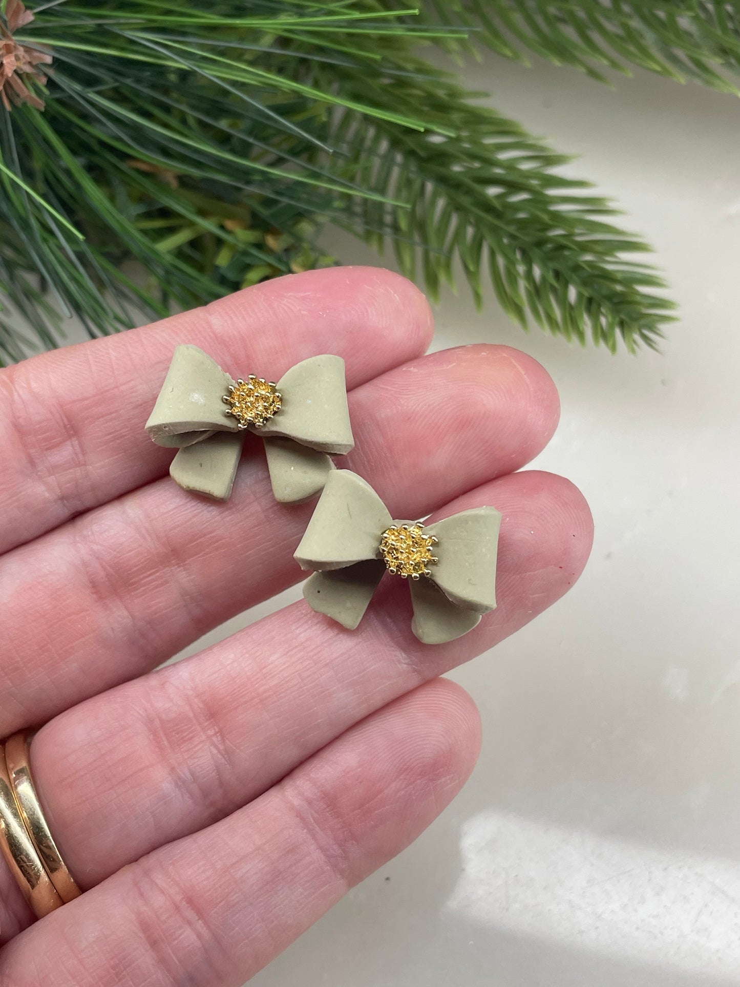 The Robin | Stud Earrings | Polymer Clay Earrings | Christmas