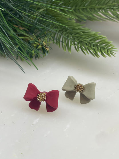 The Robin | Stud Earrings | Polymer Clay Earrings | Christmas