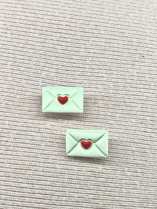 The Letter | Stud Earrings | Signed Sealed Kissed | Polymer Clay Earrings | Gift to Her