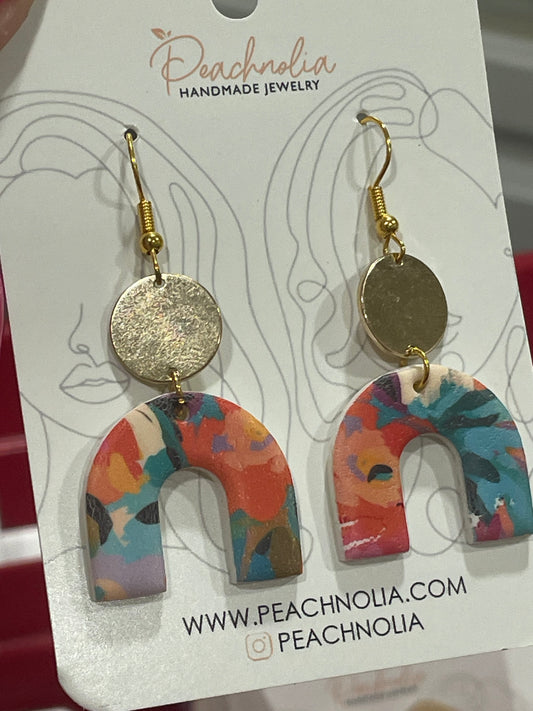The Kira | Dangle Earrings | Color Splash | Polymer Clay Earrings | Gift for Her