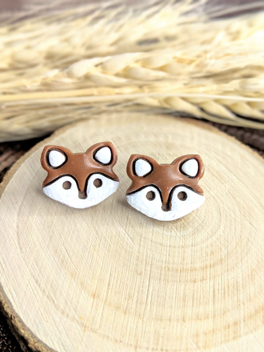 The Fox | Stud Earrings | Earrings | Polymer Clay Earrings | Gift to Her