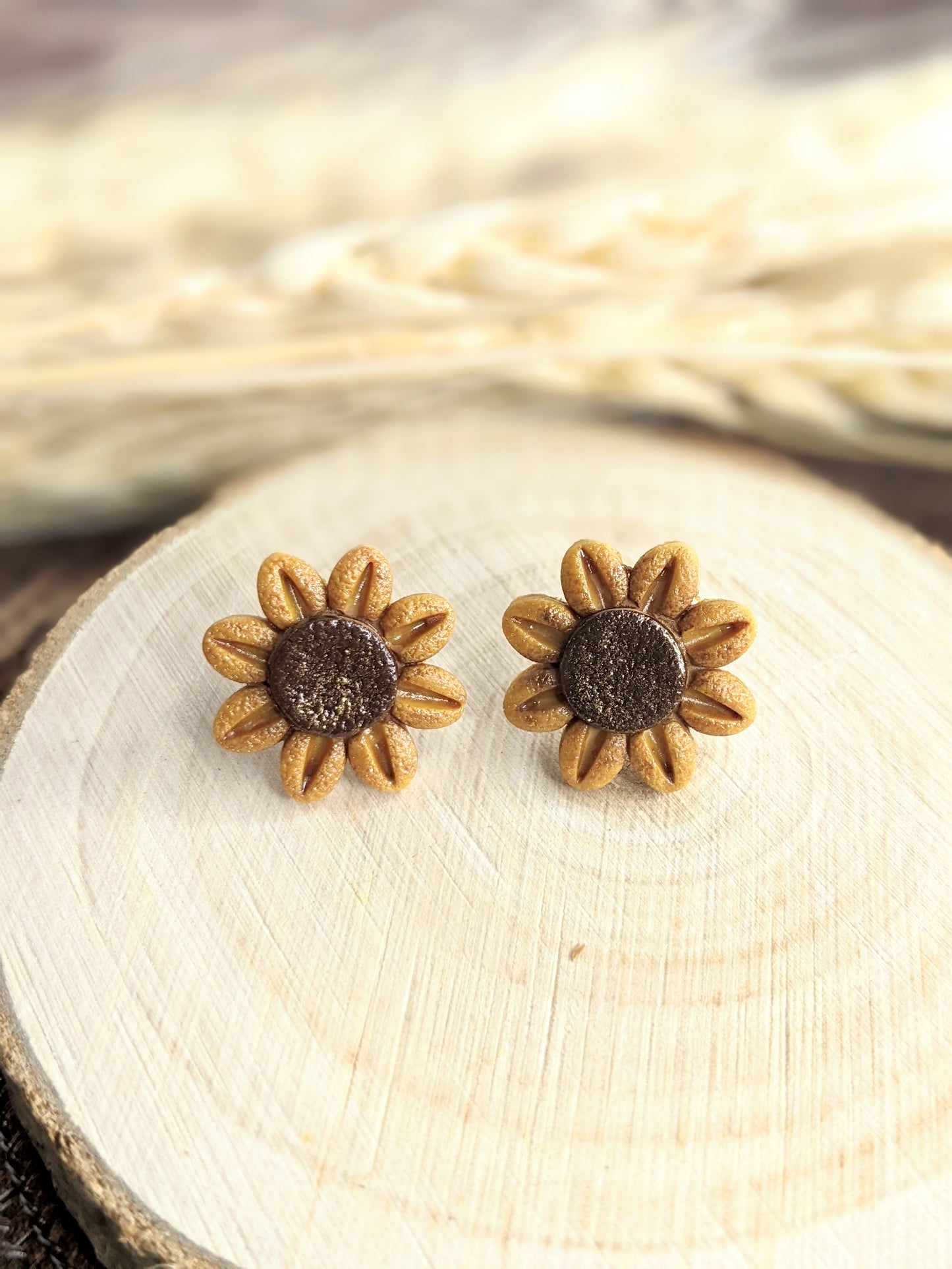 The Mini Sunflower | Stud Earrings | Earrings | Polymer Clay Earrings | Gift to Her