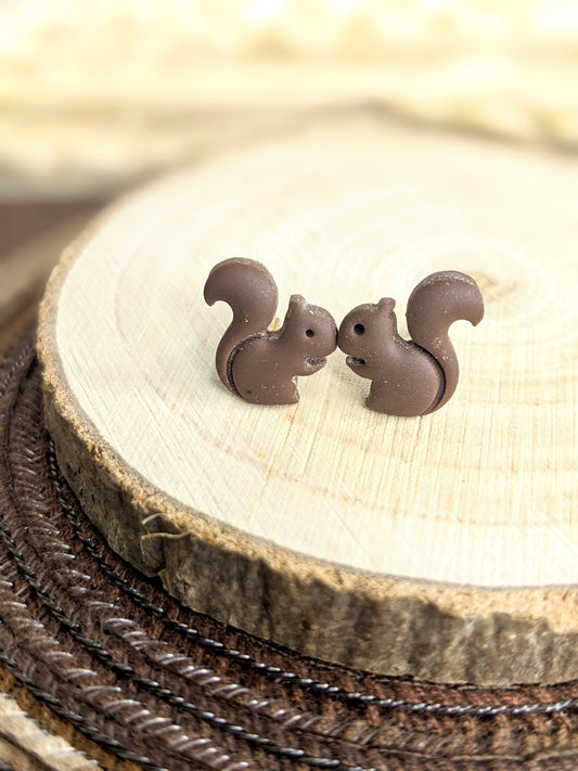 The Squirrel | Stud Earrings | Earrings | Polymer Clay Earrings | Gift to Her