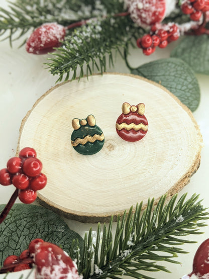 The Ornament | Stud Earrings | Earrings | Polymer Clay Earrings | Christmas