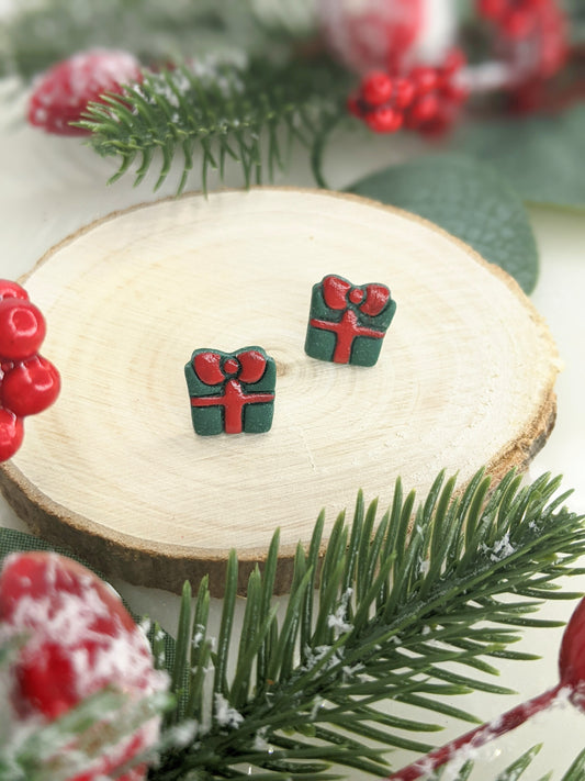 The Gift | Stud Earrings | Earrings | Polymer Clay Earrings | Christmas