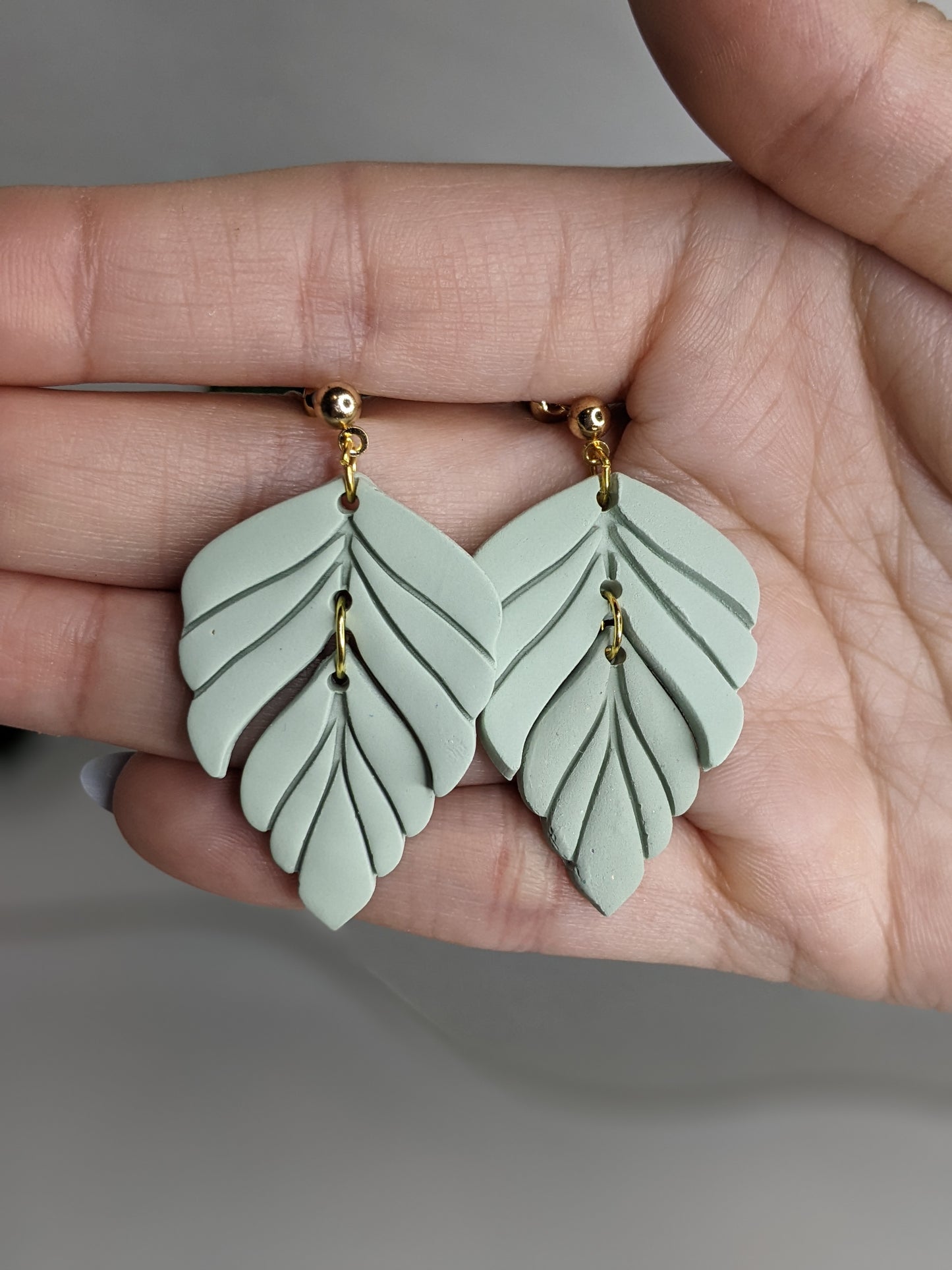 The Philodendron | Dangle Earrings | Earrings | Pendant Earrings | Polymer Clay Earrings | Gift to Her