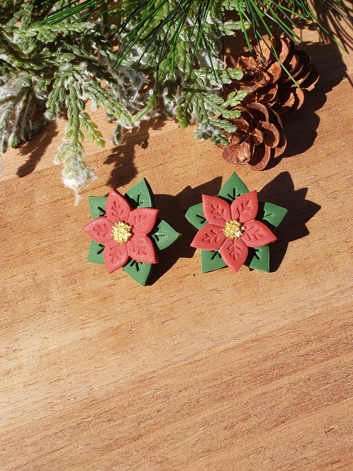 The Calista | Stud Earrings | Polymer Clay Earrings | Christmas