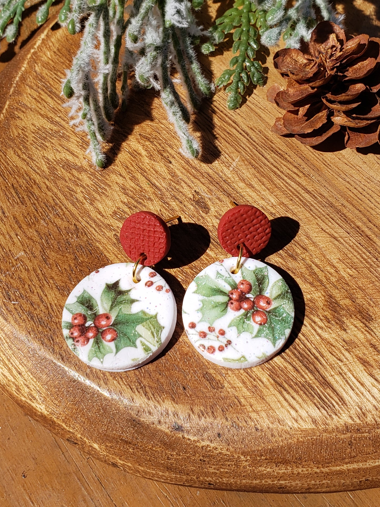 The Annabel | Dangle Earrings | Polymer Clay Earrings | Christmas