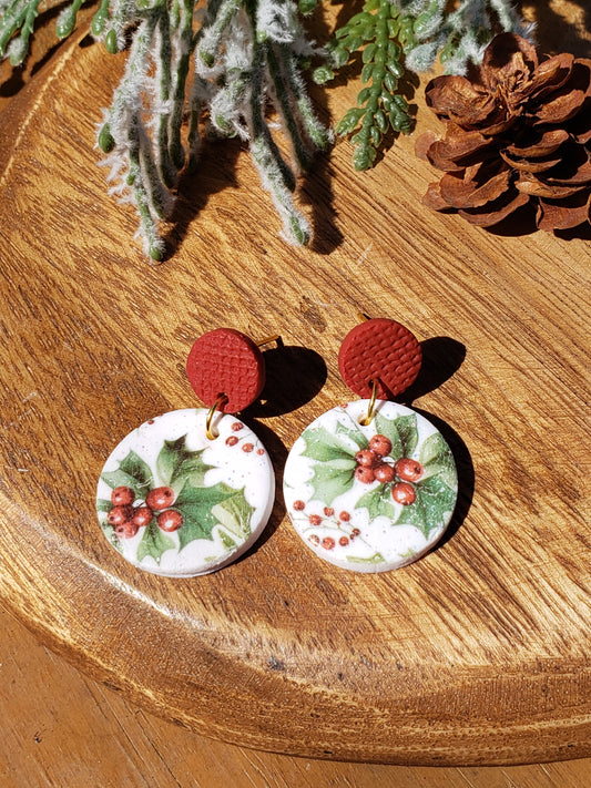 The Annabel | Dangle Earrings | Polymer Clay Earrings | Christmas