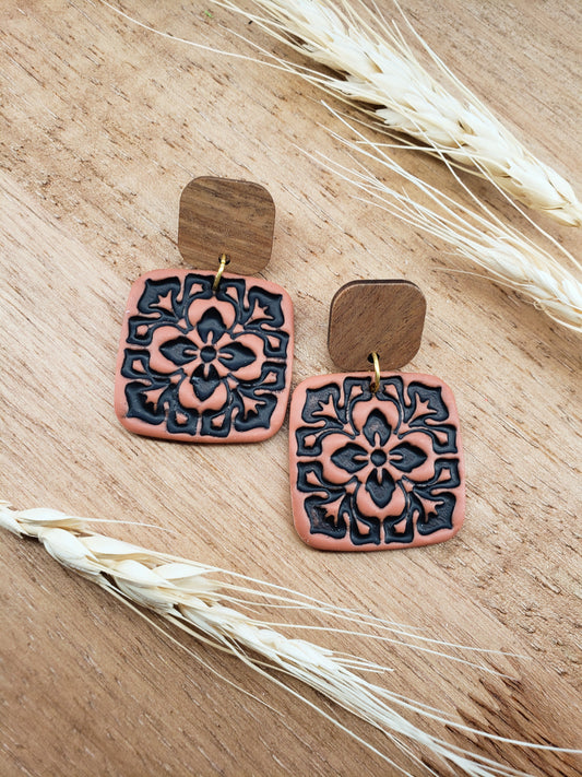 The Elowen | Dangle Earrings | Terracotta Roots | Polymer Clay Earrings | Gift for Her
