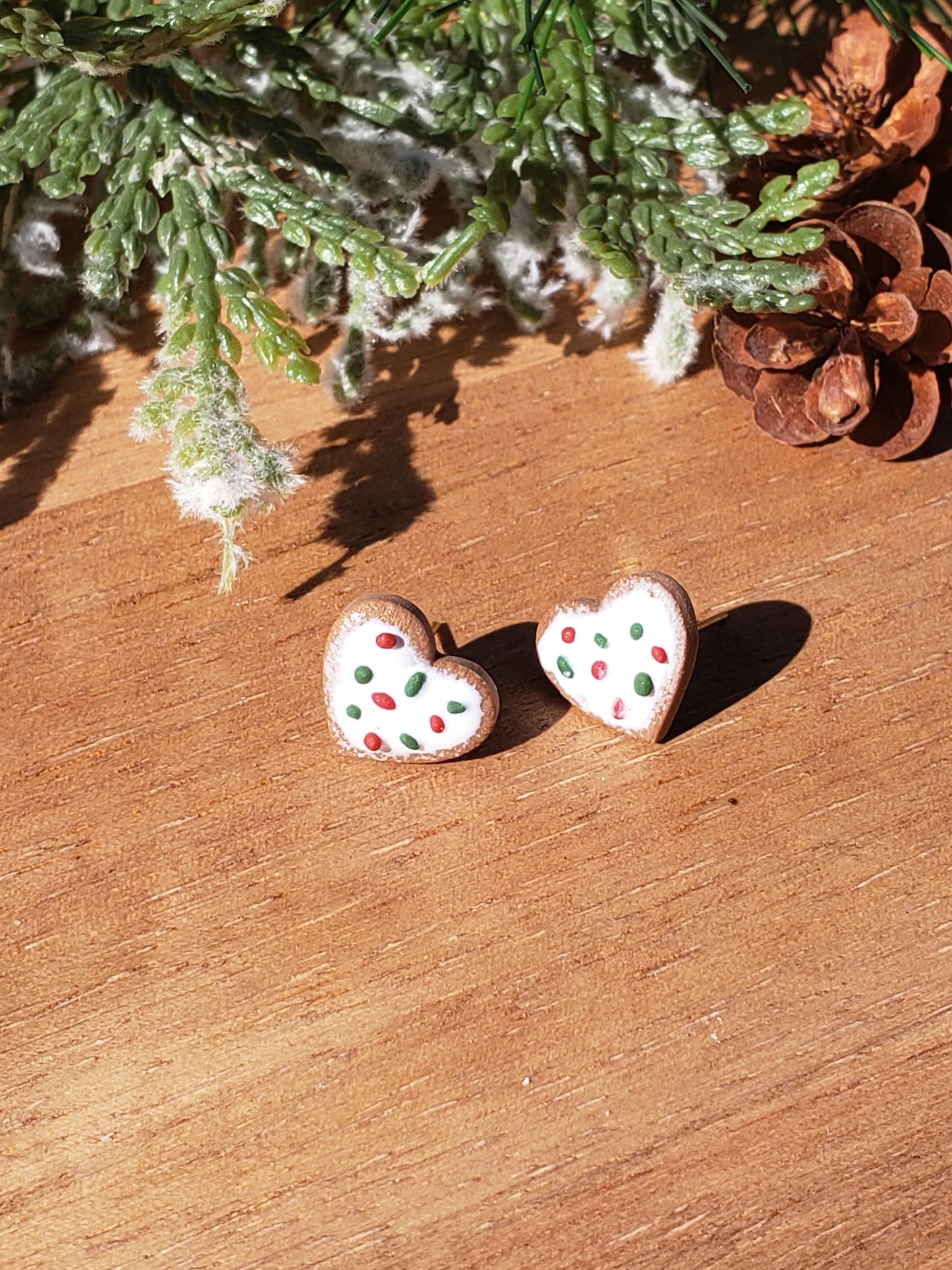 The Rowena | Tiny Apricot | Earrings | Polymer Clay Earrings | Christmas