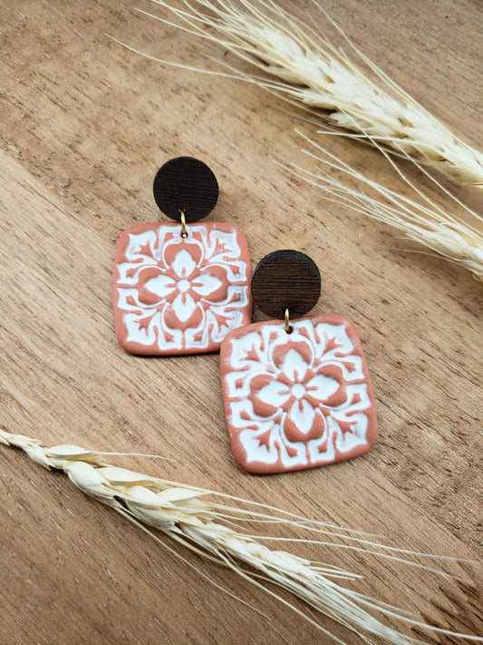 The Rowan | Dangle Earrings | Terracotta Roots | Polymer Clay Earrings | Gift for Her