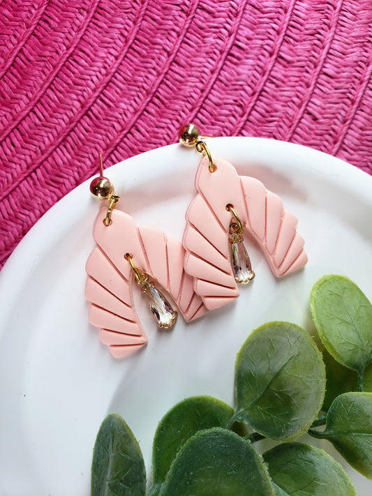 The Delphina | Dangle Earrings | Ribbon of Hope | Polymer Clay Earrings | Gift to Her