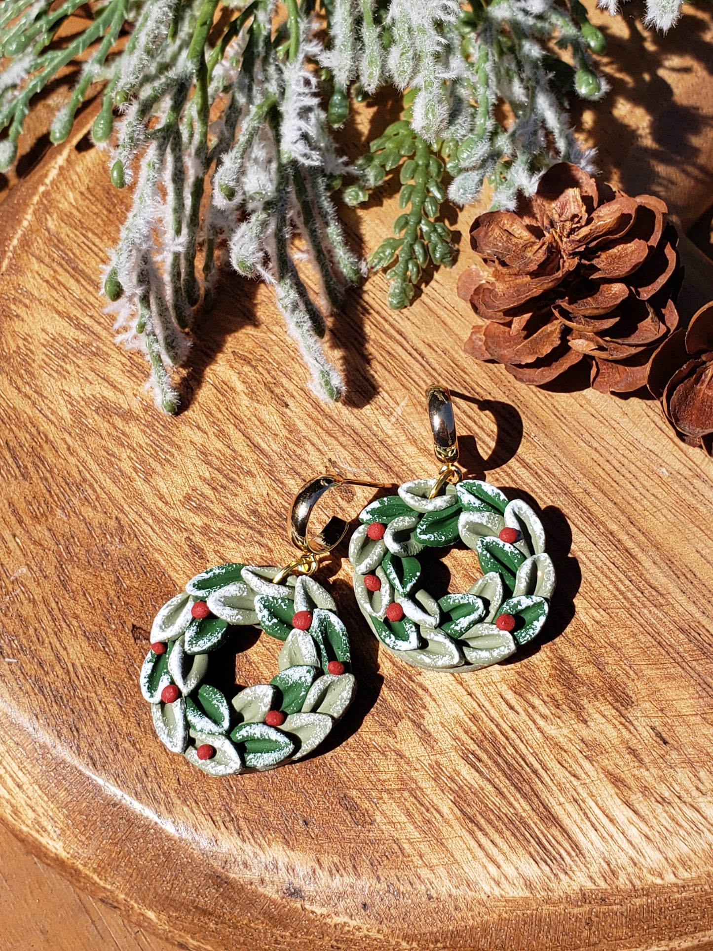 The Ardena | Dangle Earrings | Polymer Clay Earrings | Christmas
