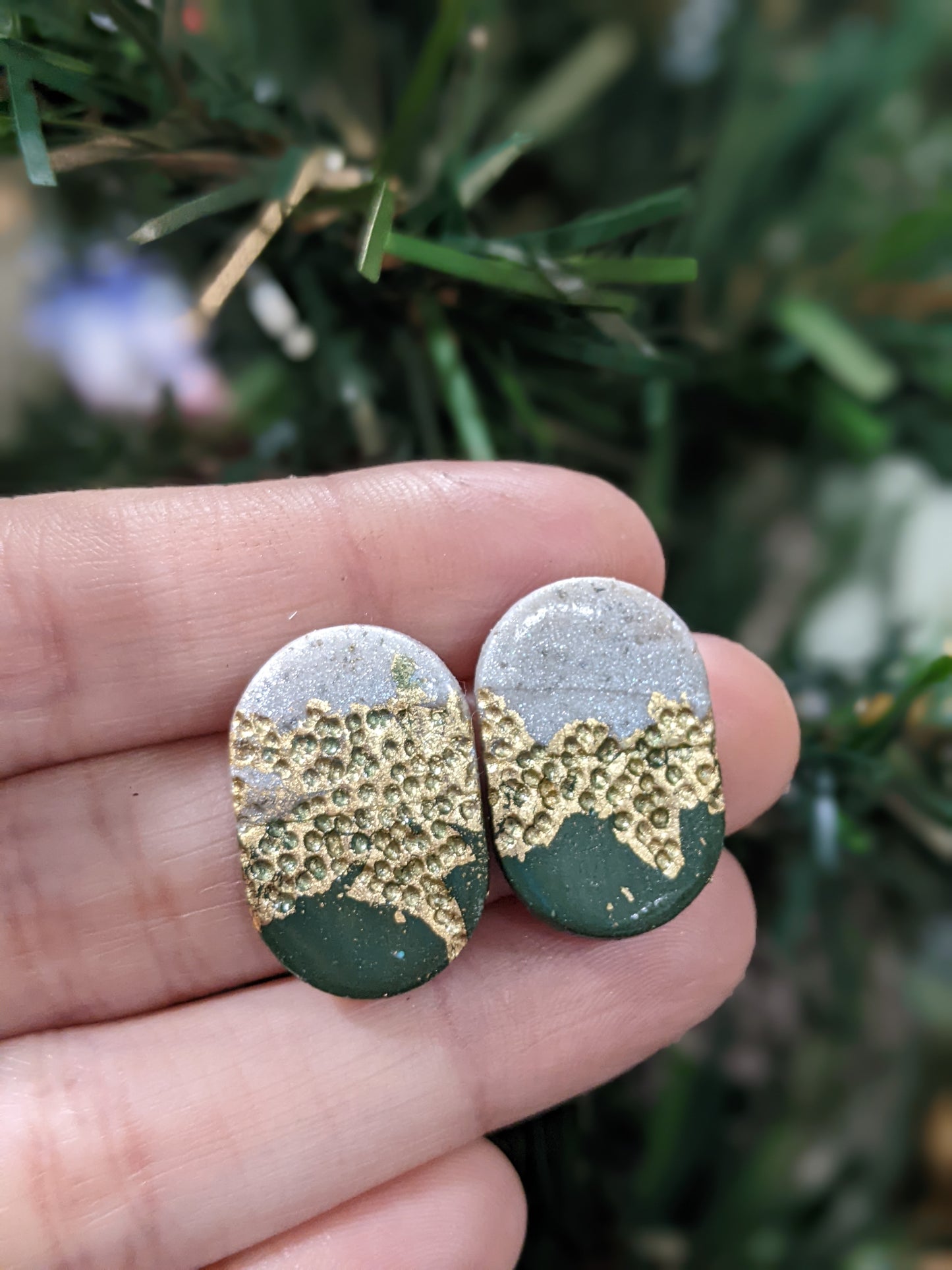 The Serene | Post Earrings | Earrings | Polymer Clay Earrings | Christmas