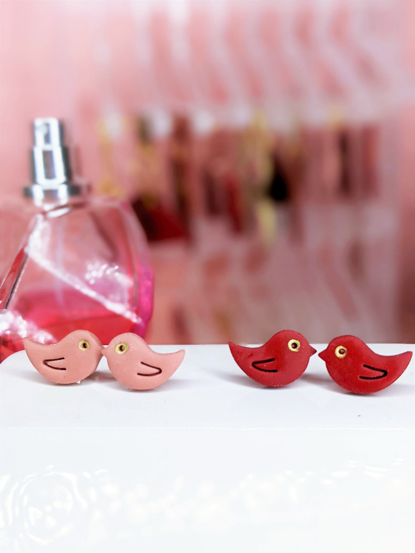 The Love Birds | Post Earrings | Earrings | Polymer Clay Earrings | Gift to Her