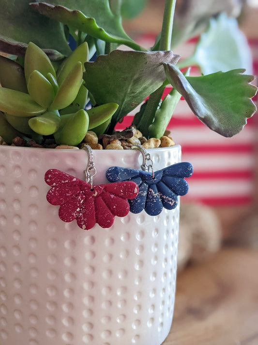 Liberty and Justice for All | Dangle Earrings | Earrings | Polymer Clay Earrings | Patriotic