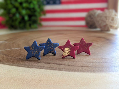 United We Stand | Post Earrings | Earrings | Polymer Clay Earrings | Patriotic